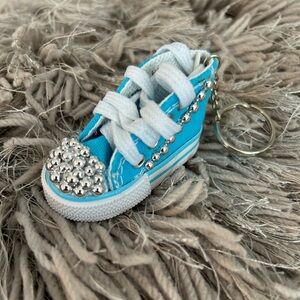 Blue and White Sneaker Keychain